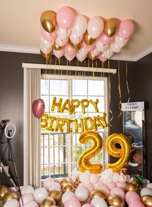 40 Inch Big Gold 9 Balloon Number, Jumbo Giant Happy 9th 19 29 39 49 99 Birthday Party Decorations