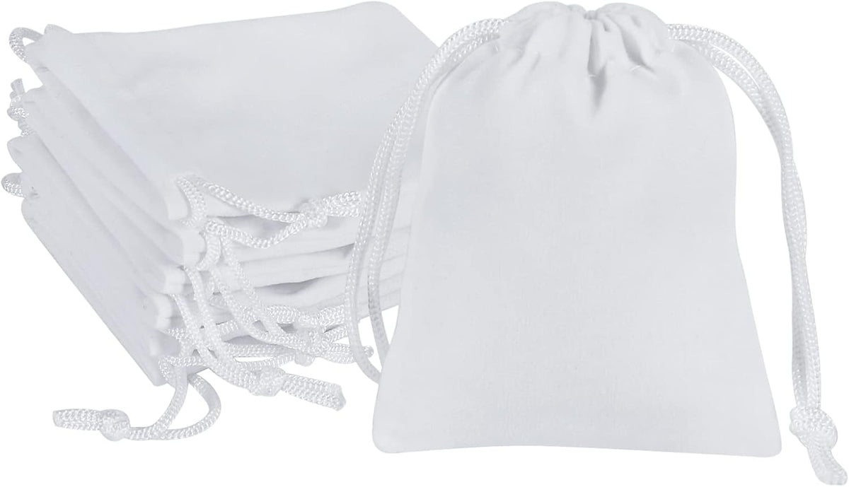 Shintop Velvet Bags, 10pcs 3x4inch Drawstring Gift Bags Jewelry Pouch for Wedding Favor Birthday