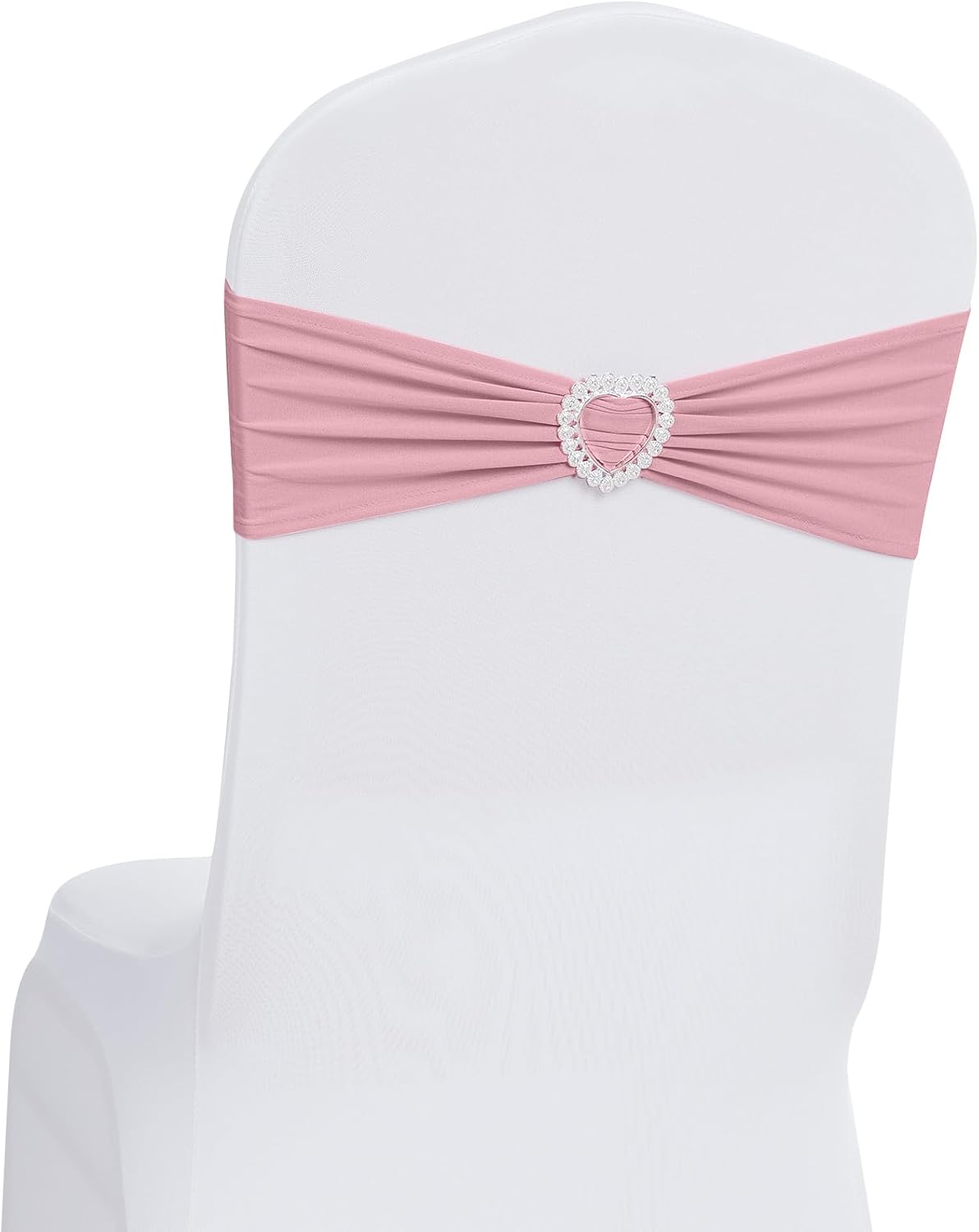 Howhic Pack of 30 Spandex Chair Sashes Bows Stretch Chair Cover Band with Buckle Slider Universal