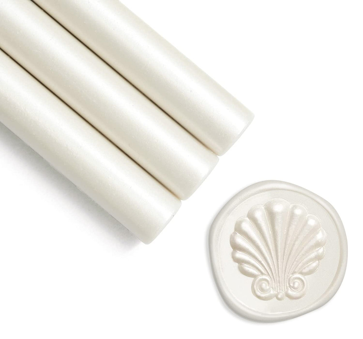 UNIQOOO Pearl White Glue Gun Sealing Wax Sticks for Wax Seal Stamp - Perfect for Wedding