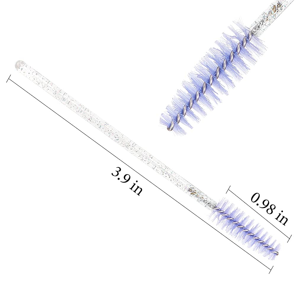 300PCS Disposable Mascara Wands Spoolie Brush Crystal Eyebrow Brushes Eyelash Extension Applicator
