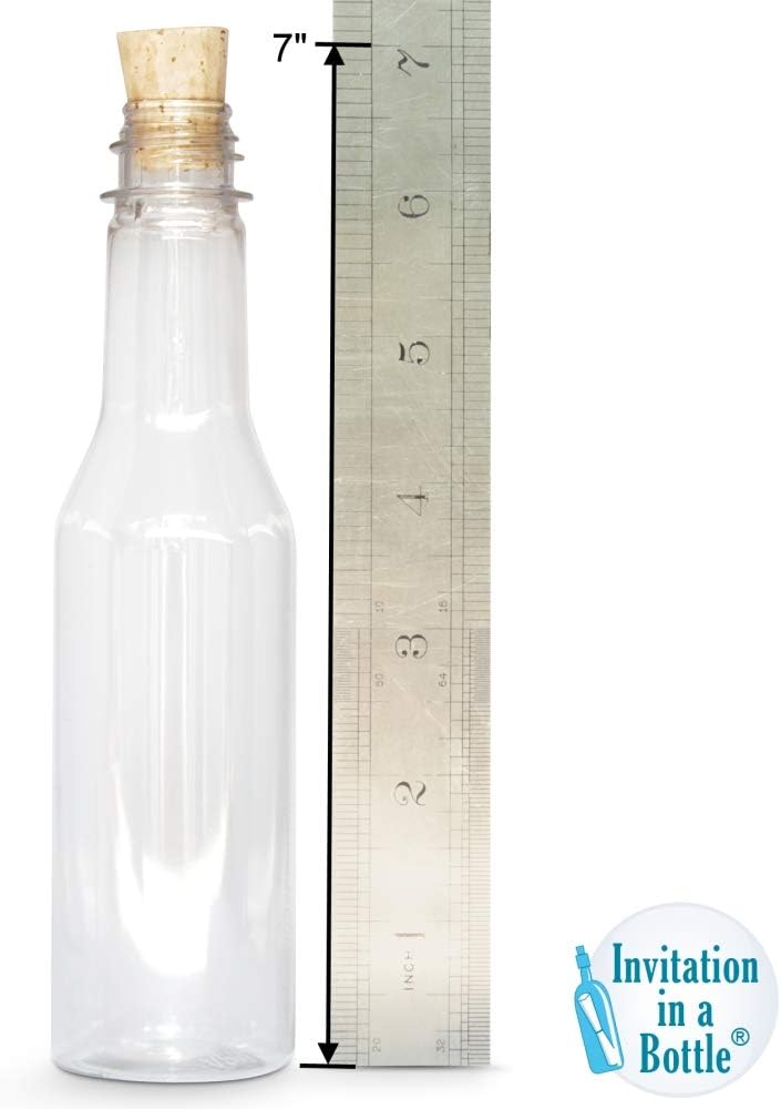Plastic Bottles & Corks for Bottle Message Invitations, Announcements, DIY Craft, Party Favors &