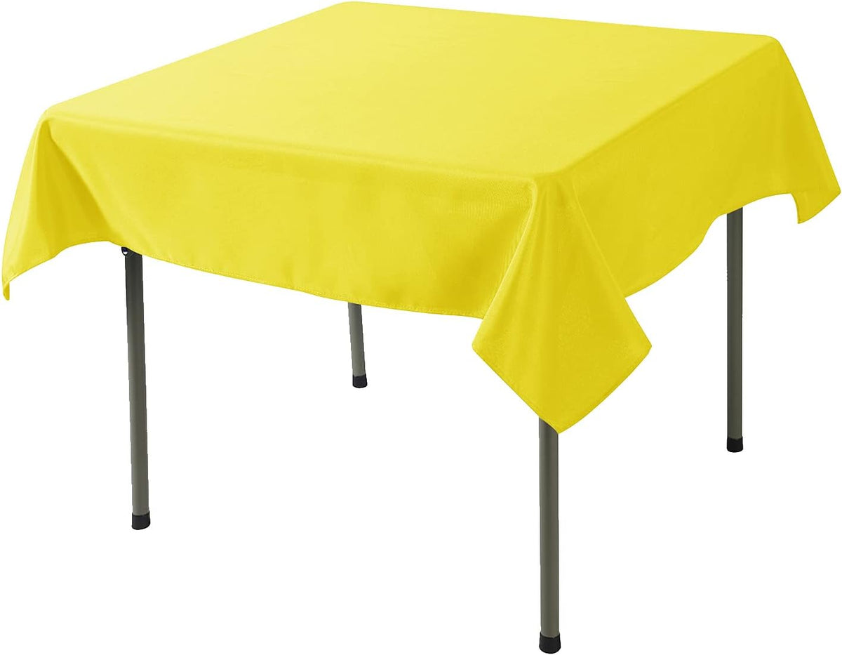 Cupuamon Square Tablecloth 52x52 inch Washable Polyester Fabric Table Cloth for Wedding Party