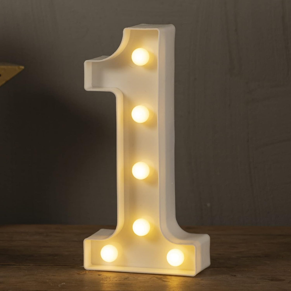 HXWEIYE Marquee Light Up Numbers-1, 8.5 Inch Decorative Letter Sign 26 Alphabet and 10 Number