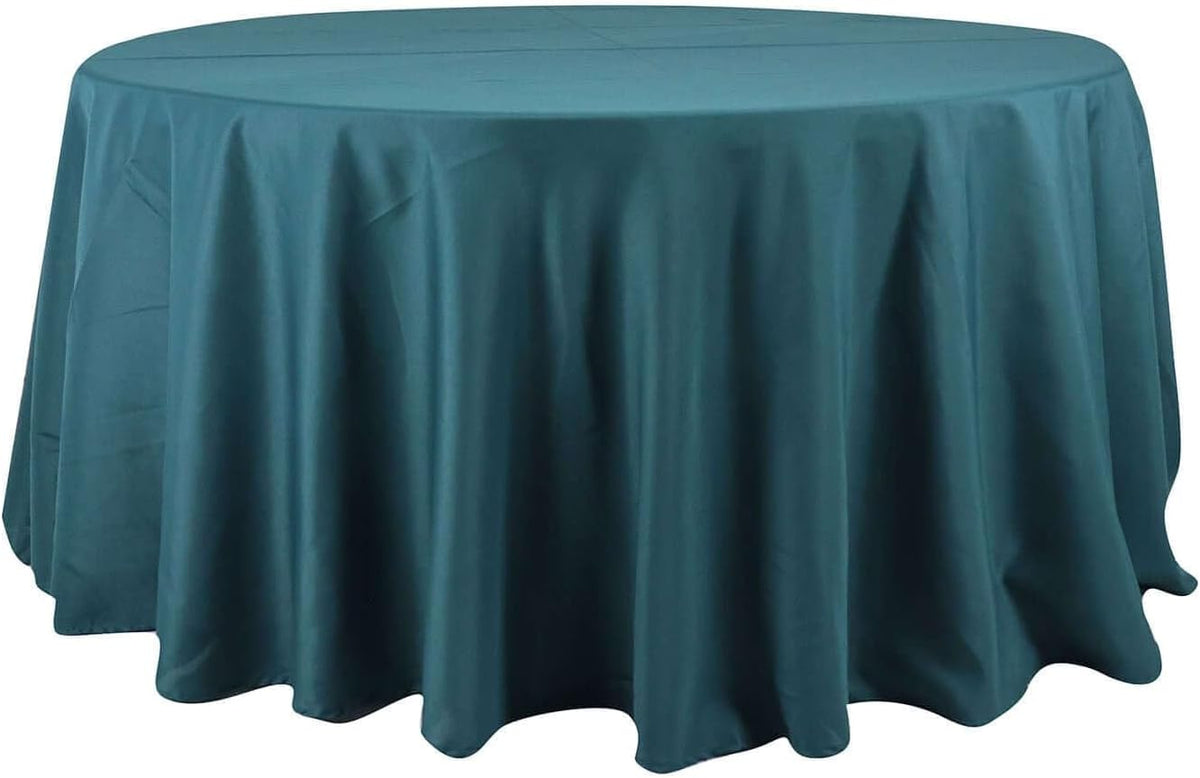 Efavormart Round Tablecloth, 120 Inch Stain & Wrinkle Resistant Washable Table Cloth, Decorative