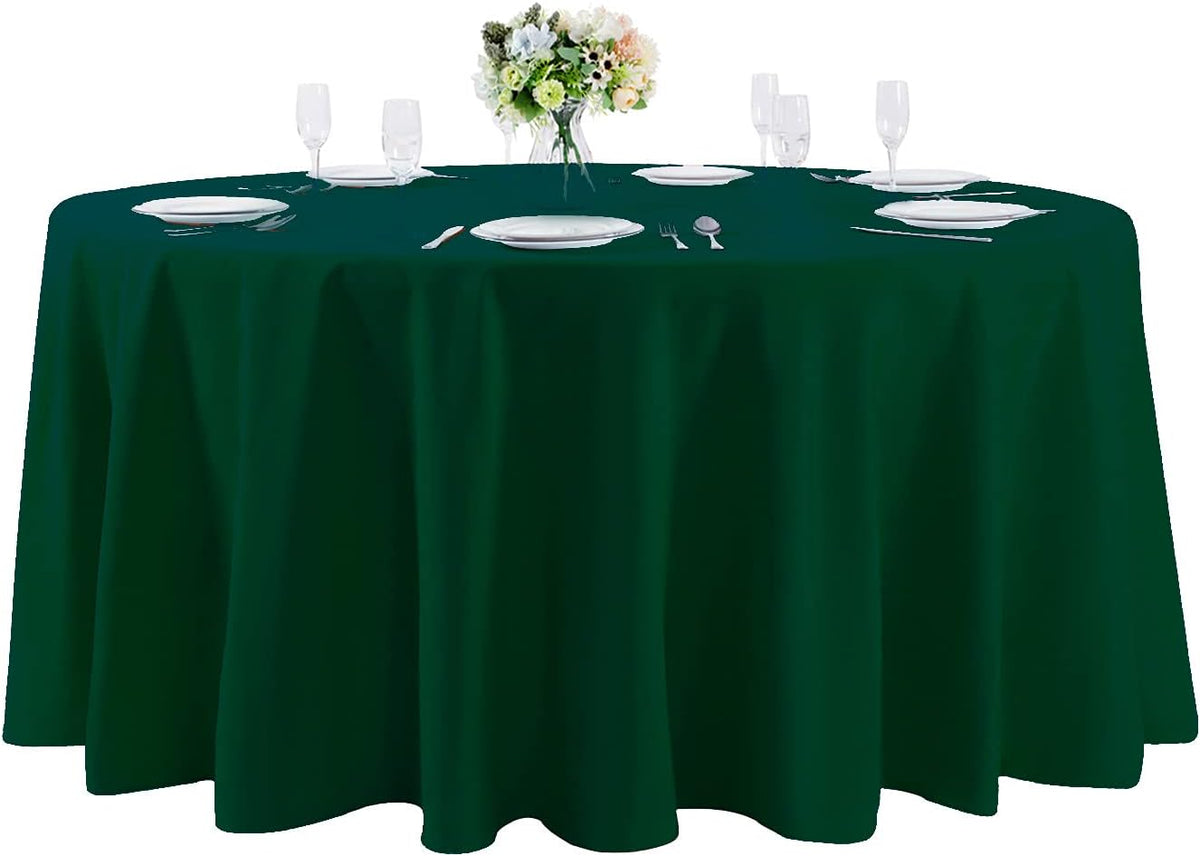 120 inch Round Tablecloth Washable Polyester Table Cloth Decorative Table Cover for Wedding Party