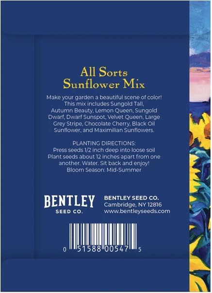 Love is All You Need - 25 Assorted Sunflower Packets for Planting, Helianthus Flower Seeds