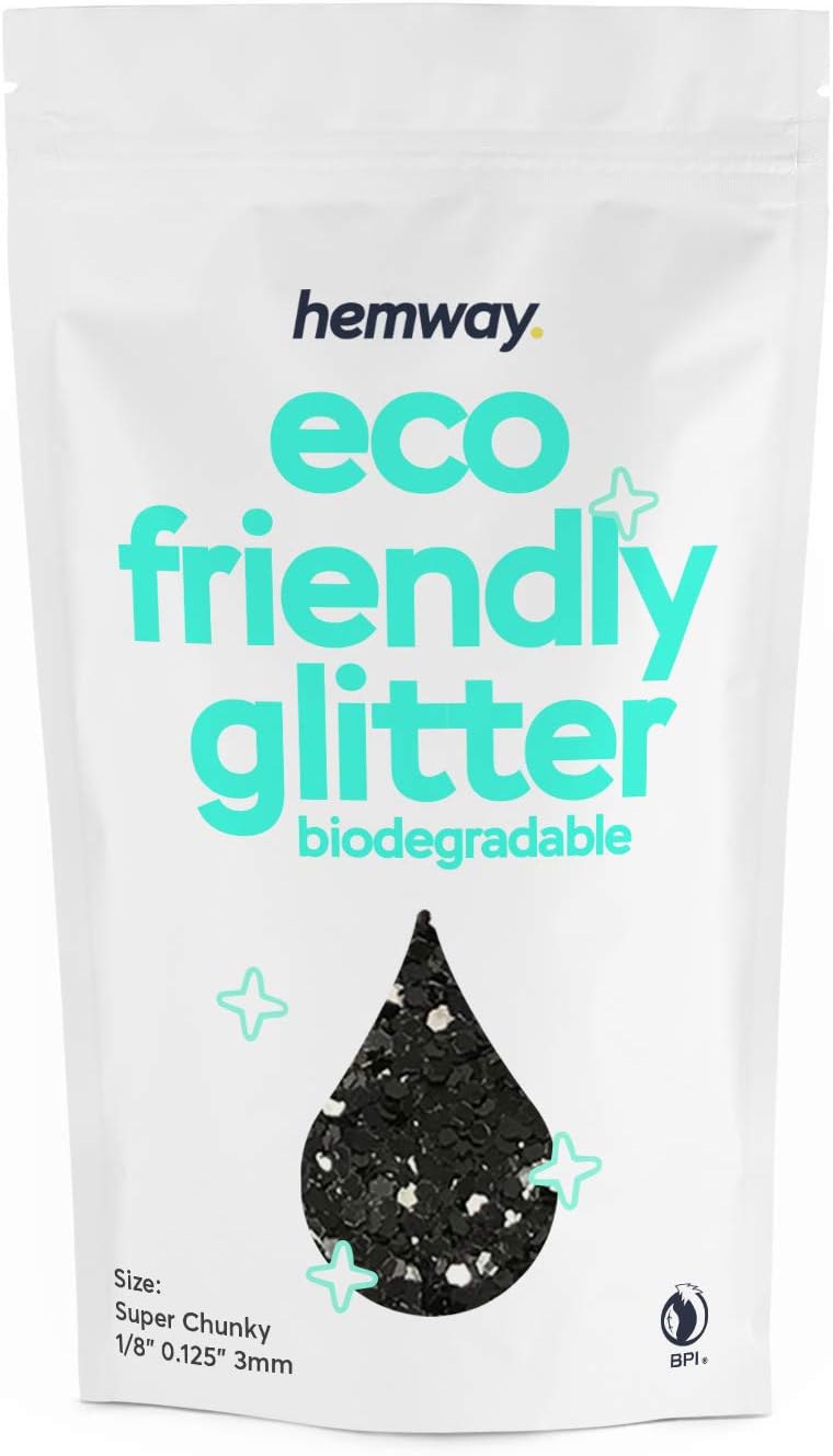 Hemway Biodegradable Glitter Eco Friendly - 100g/3.5oz Bio Cosmetic Safe Sparkle Vegan for Face