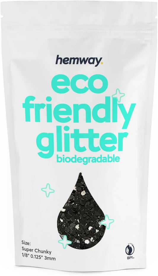 Hemway Biodegradable Glitter Eco Friendly - 100g/3.5oz Bio Cosmetic Safe Sparkle Vegan for Face