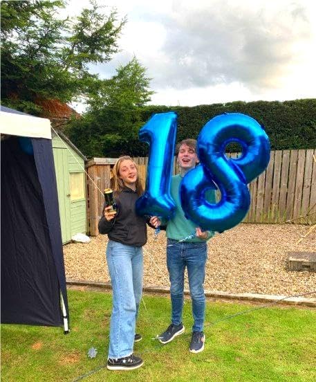 Navy Blue Foil Number 8 Balloon 40 Inch, Helium Mylar Eight Number 8 18 28 38 48 58 80 88 Birthday