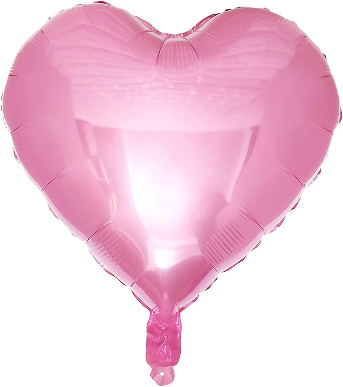 10Pcs Pearl Pink Foil Heart Shaped Balloons 18 Inch Mylar for Baby Shower, Wedding, Valentine