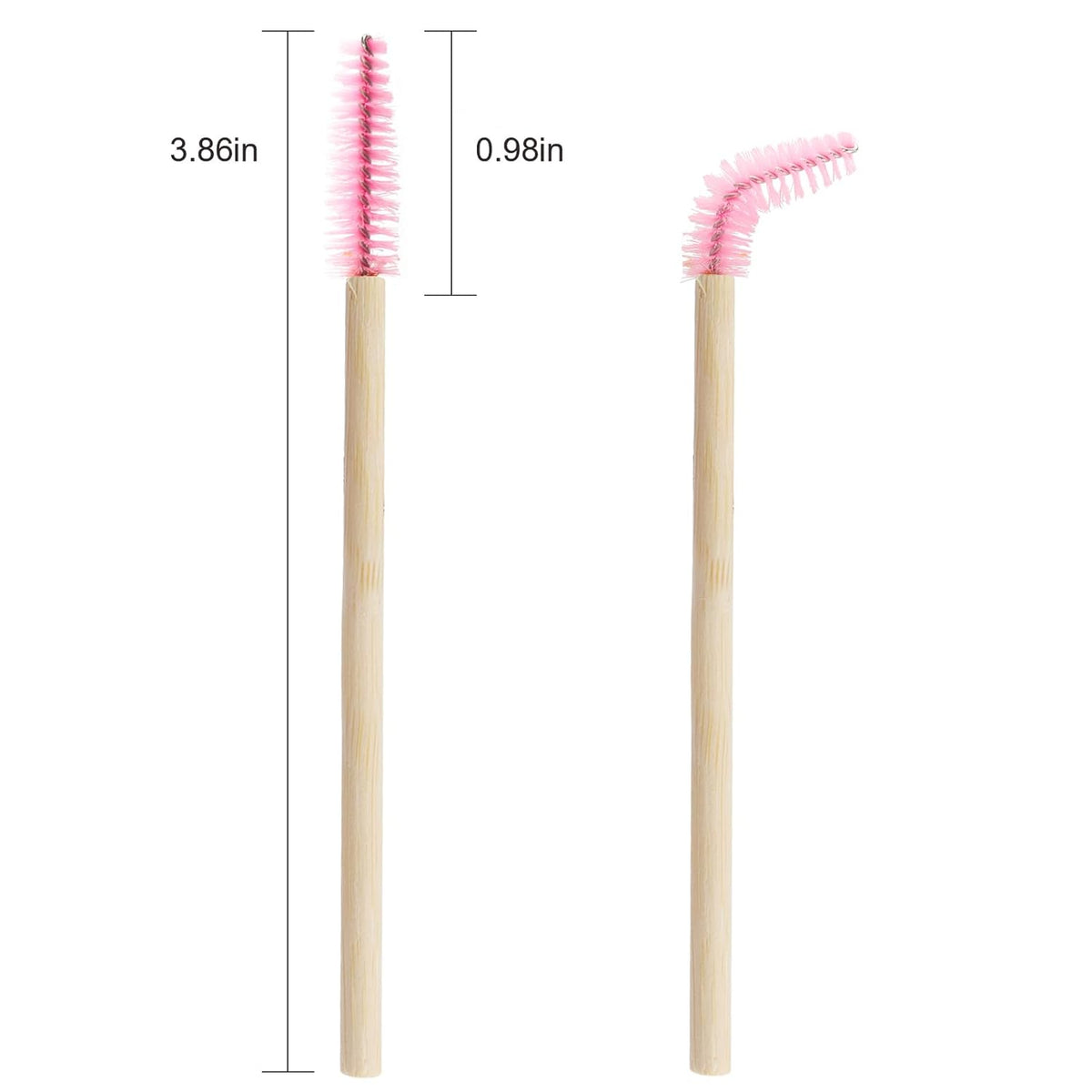 300PCS Disposable Mascara Wands Spoolie Brush Crystal Eyebrow Brushes Eyelash Extension Applicator