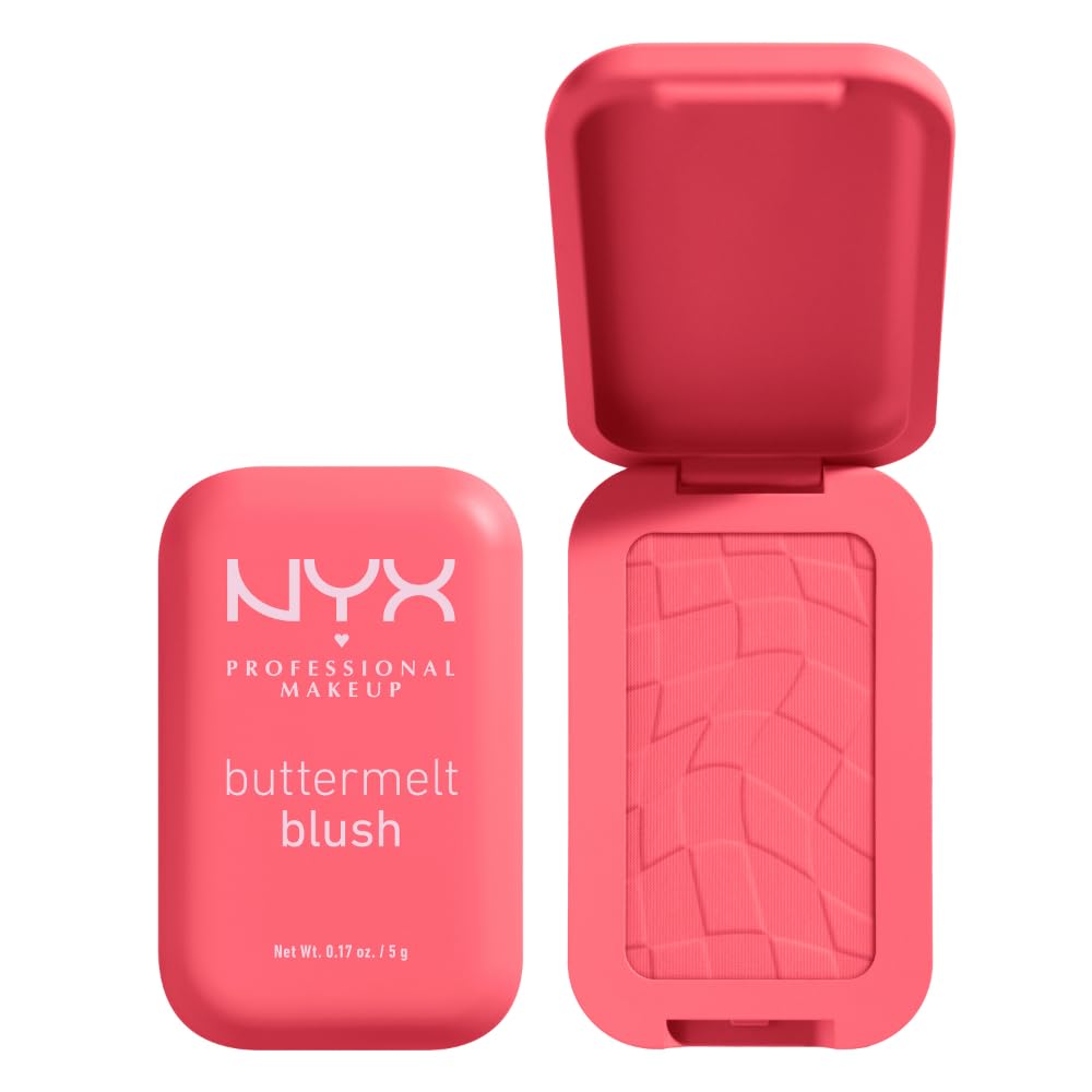 NYX PROFESSIONAL MAKEUP Buttermelt Powder Blush, Fade and Transfer-Resistant Blush, Up to 12HR Make