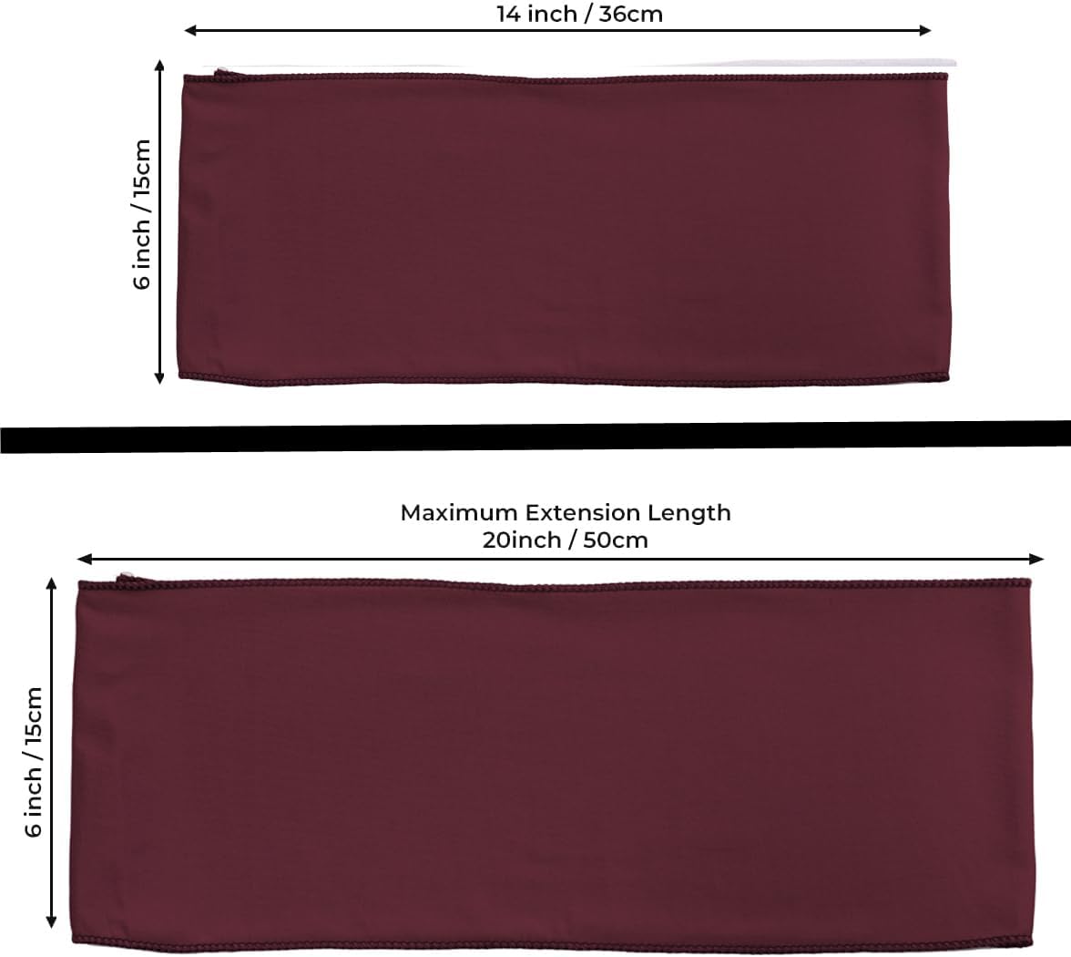 MDS Pack of 200 Spandex Chair Sashes Bows Elastic Stretch Dining Chair Bands Ties Without Slider