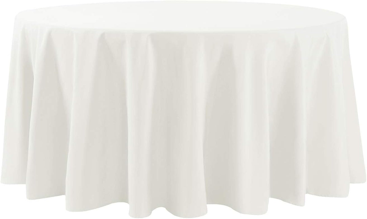 108 inch Round Tablecloth Washable Polyester Table Cloth Decorative Table Cover for Wedding Party