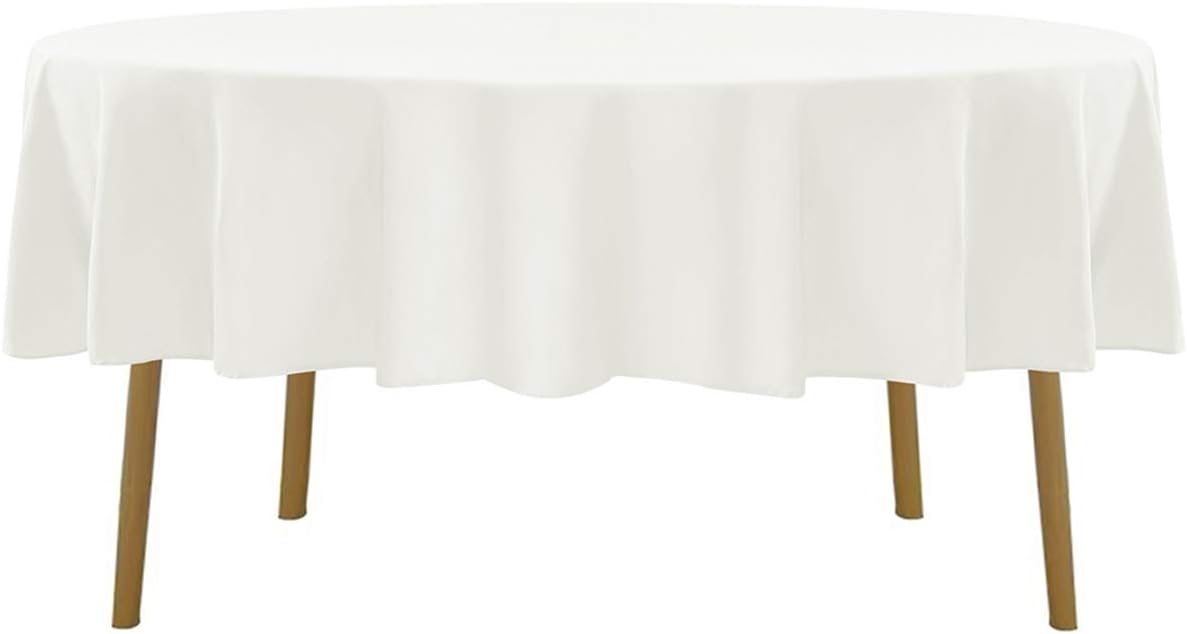 70 inch Round Tablecloth Washable Polyester Table Cloth Decorative Table Cover for Wedding Party