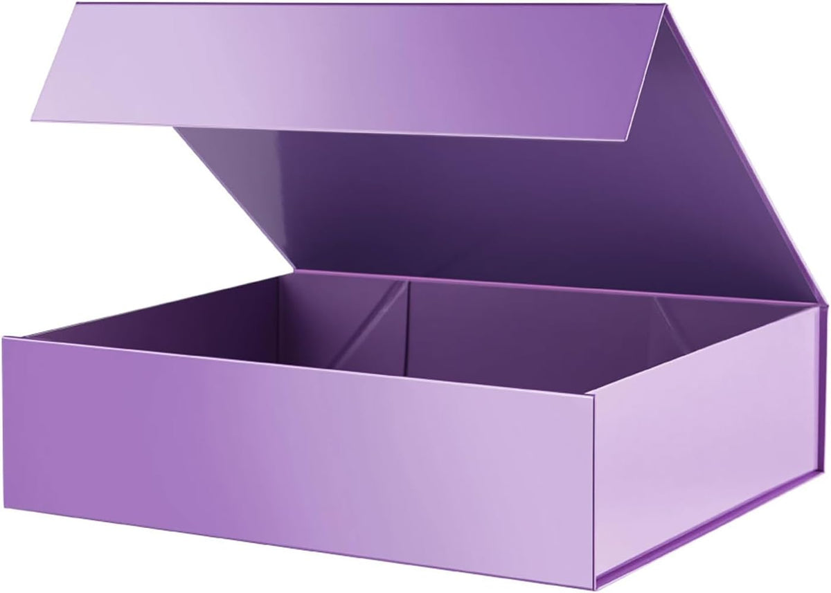 PACKHOME Large Gift Box 13.5x10x3.5 Inches, Sturdy Shirt Box with Magnetic Lid for Multiple