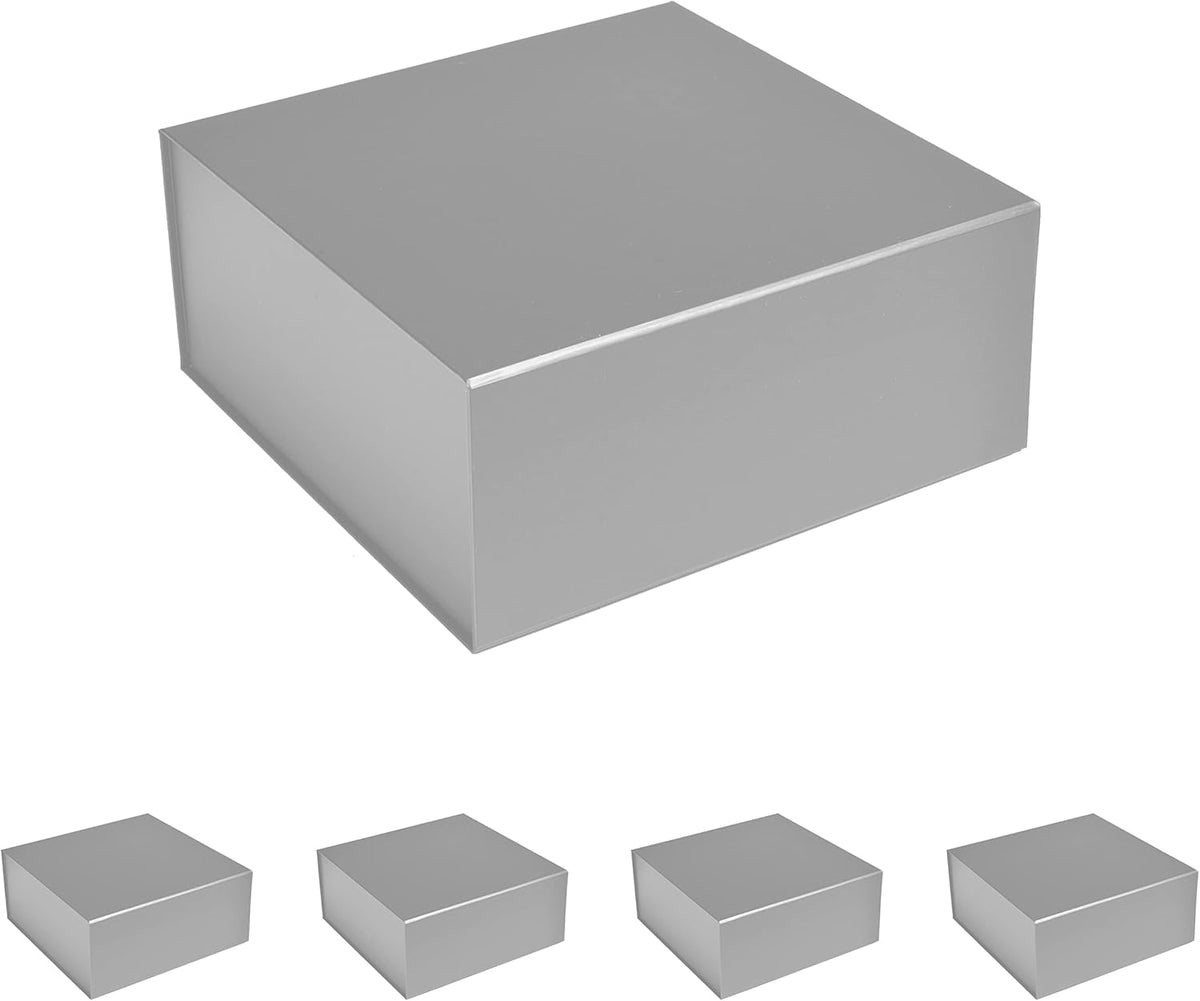CECOBOX - Gift Boxes with Lids for Presents 6"x6"x2.75" - Matte, Collapsible Magnetic Closure Gift