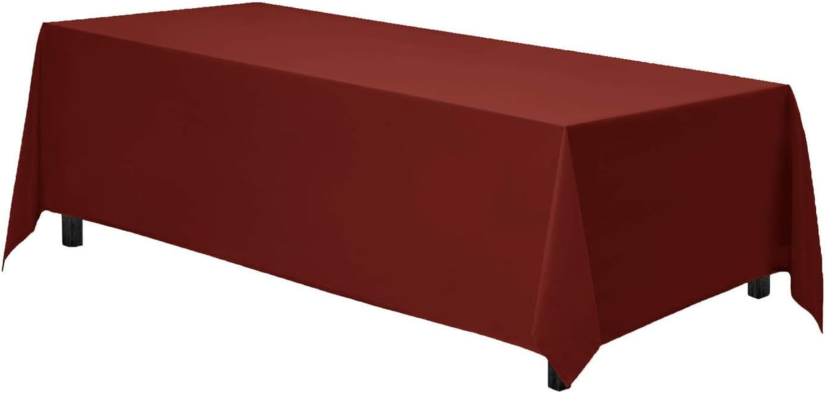 Gee Di Moda Rectangle Tablecloth - 70 x 120 Inch Burnt Orange Table Cloth for 6 or 8 Foot Rectangle