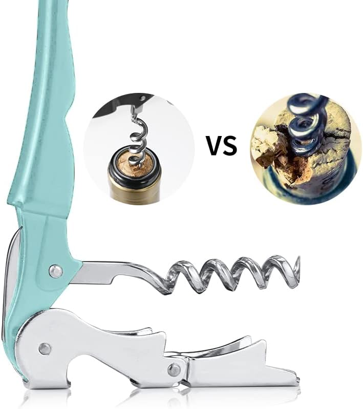 Professional Waiter Corkscrew Wine Openers Set, Heavy Duty Stainless Steel Hinges Wine Key for