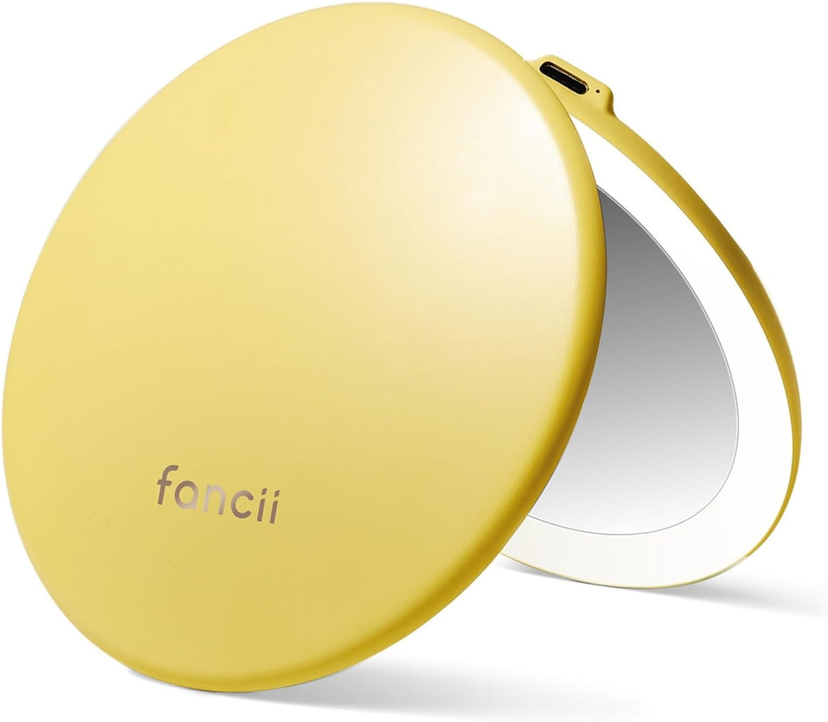 Fancii Taylor Travel Makeup Mirror with LED Light, Rechargeable, 10x /1x Magnifying, Tru-Glow