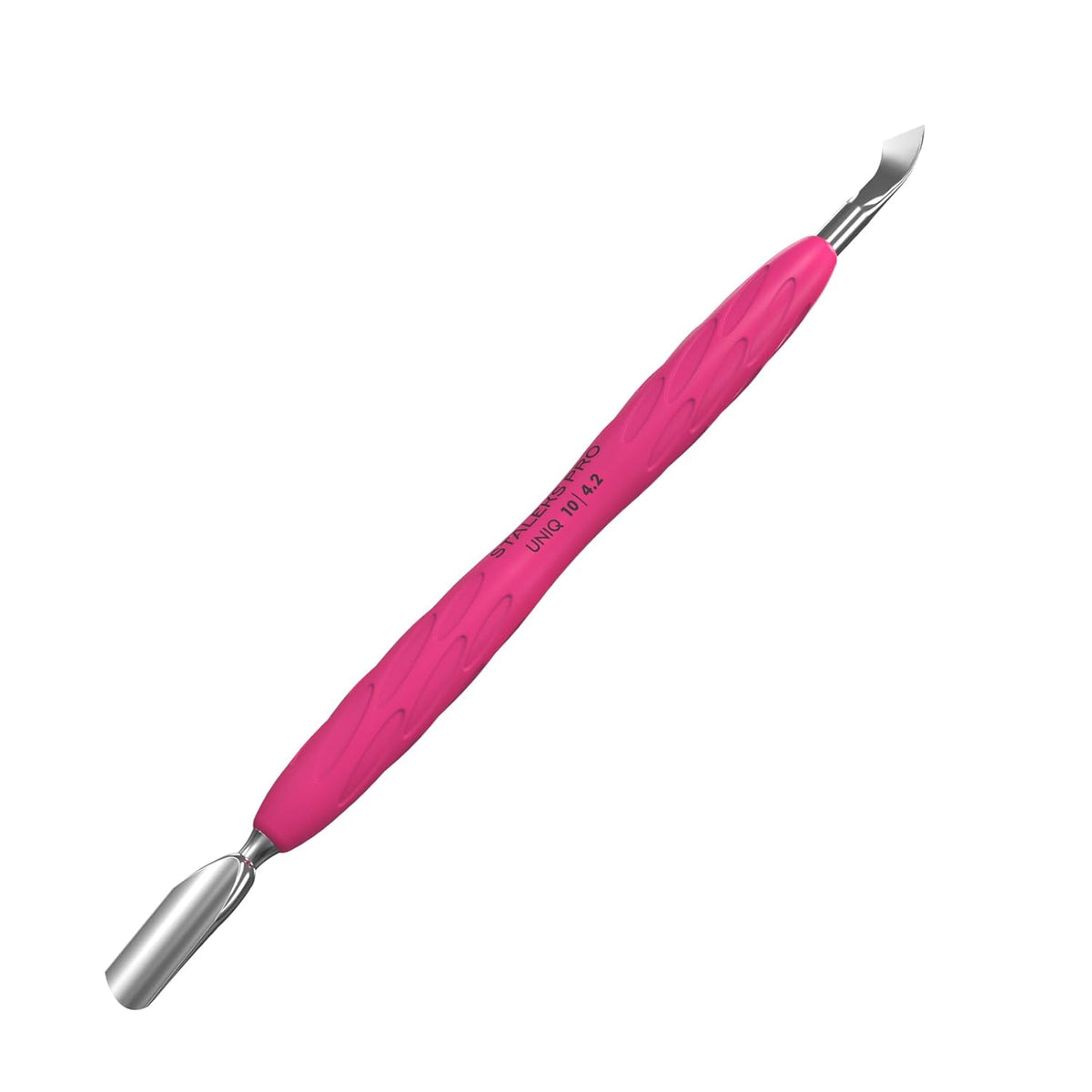 Staleks Manicure pusher Gummy with silicone handle UNIQ 10 TYPE 4.2 – Stainless Steel