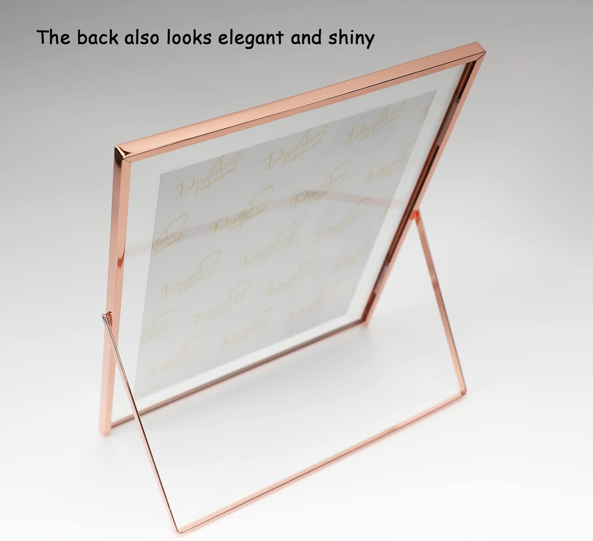Rose Gold Floating Frame, 10"x12", Vertical, For Picture 9x11, 8.5x11, 8x10, Tabletop Shelf Photo