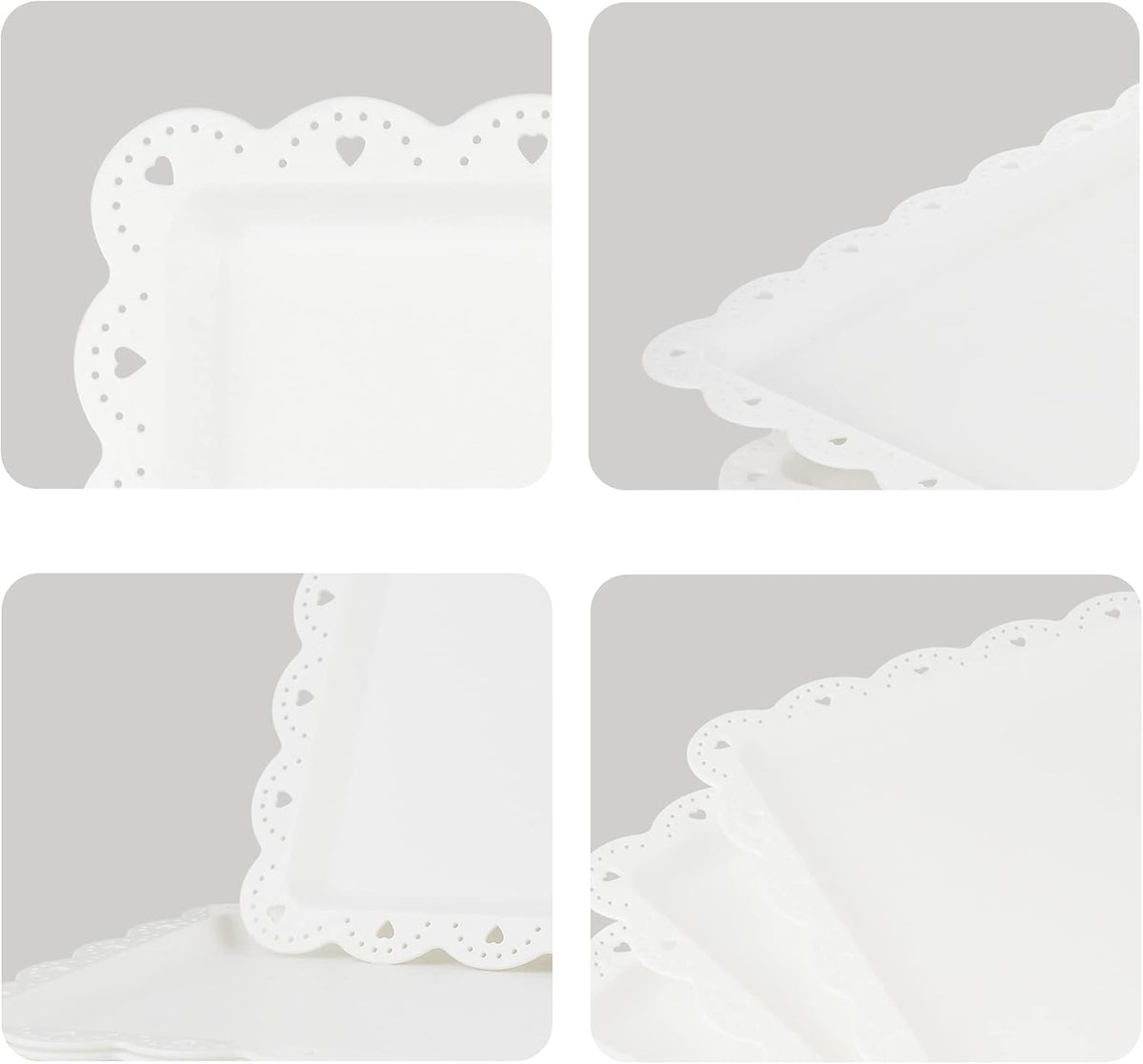 NWK 5 Piece Dessert Table Display Set with 2xLarge 3-Tier Cake Stand/Cupcake Stands, 3X Appetizer