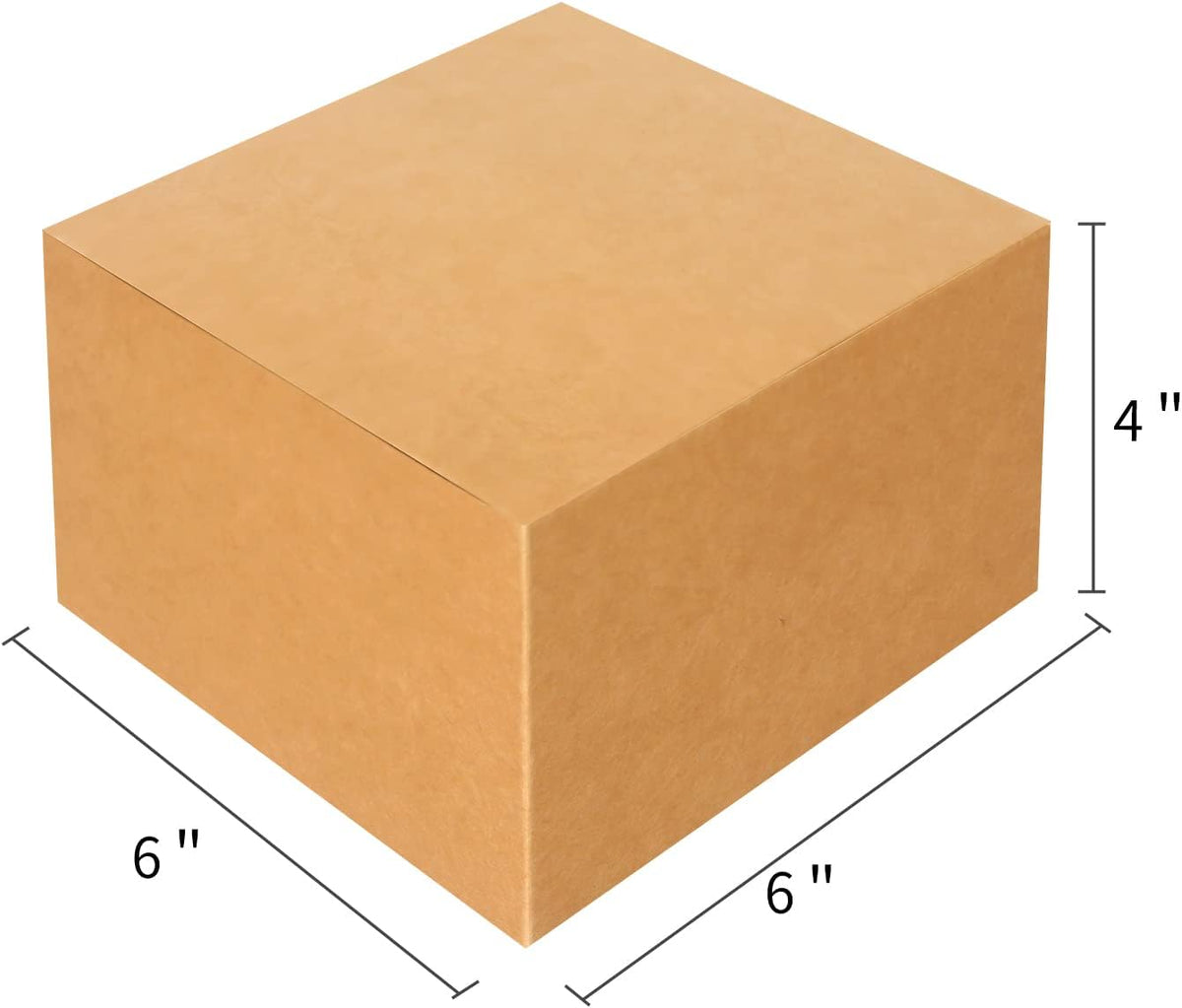COTOPHER Small Gift Boxes 10 Pack 6x6x4 inches Brown Gift Boxes with Lids for Gifts, Crafting