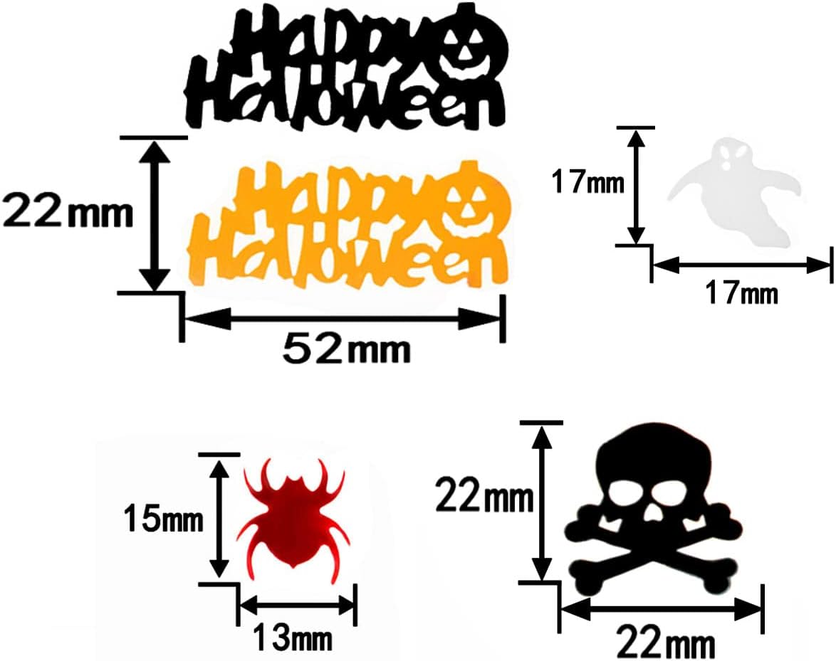 Halloween Party Glitter Pumpkin Spider Web Bat Plastic Foil Metallic Sequin Confetti Sprinkle for