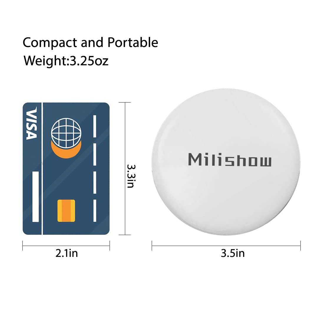 Compact Mirror with LED Light,1x/10x Magnifying Rechargeable Mirror,3.5in, Dimmable Travel Mirror