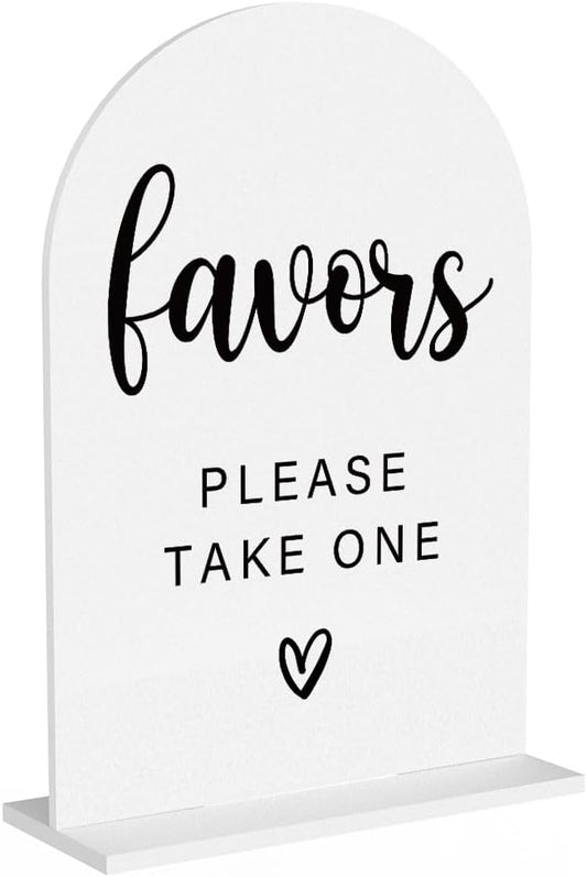 Acrylic Wedding Sign, Bridal Shower Decorations, Favors Please Take One Sign for Ceremony, Modern