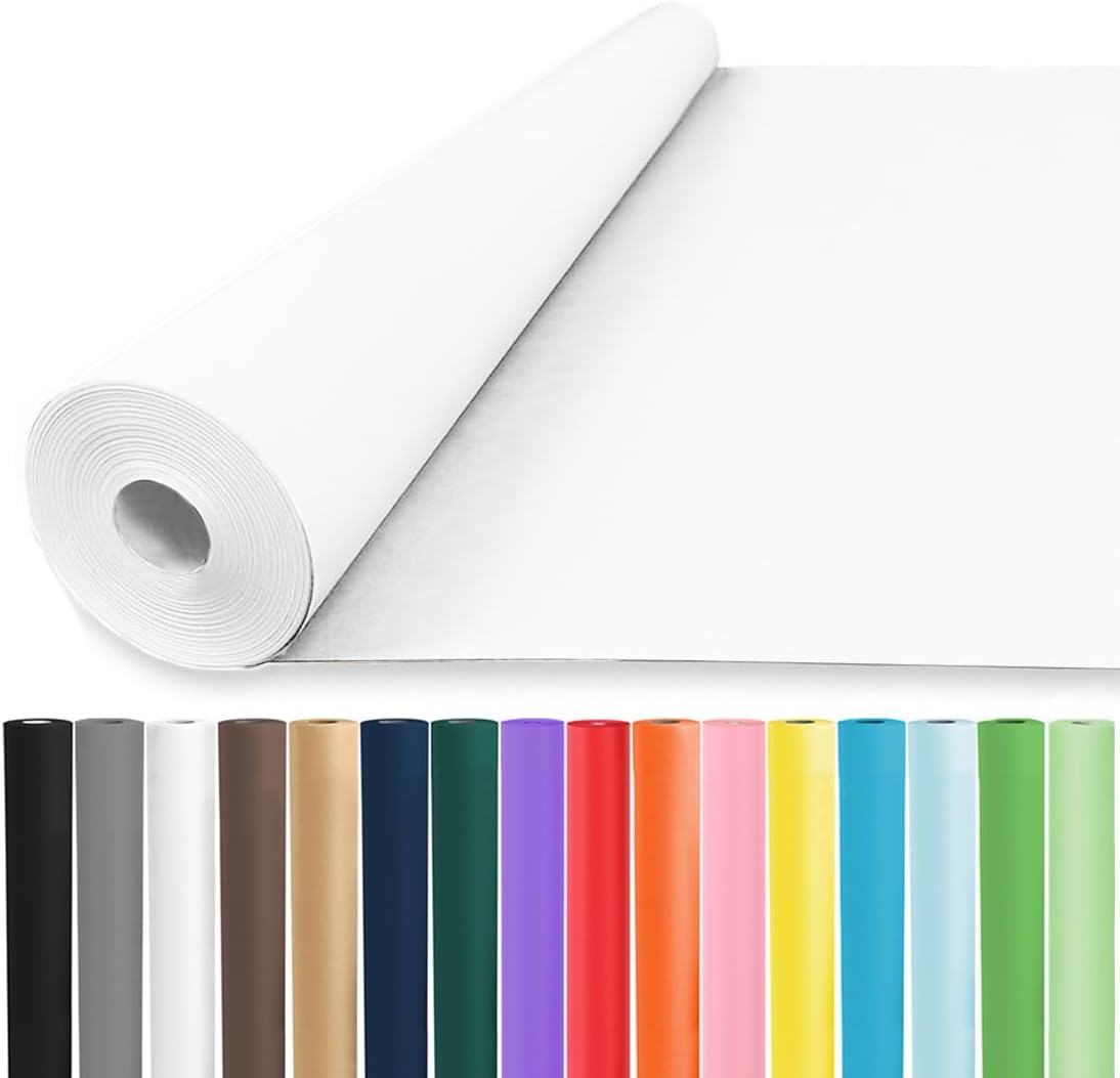 Vanhench White Wrapping Paper Roll 39"×1200" (100FT), Bulletin Board Paper, Arts & Crafts, Bouquet