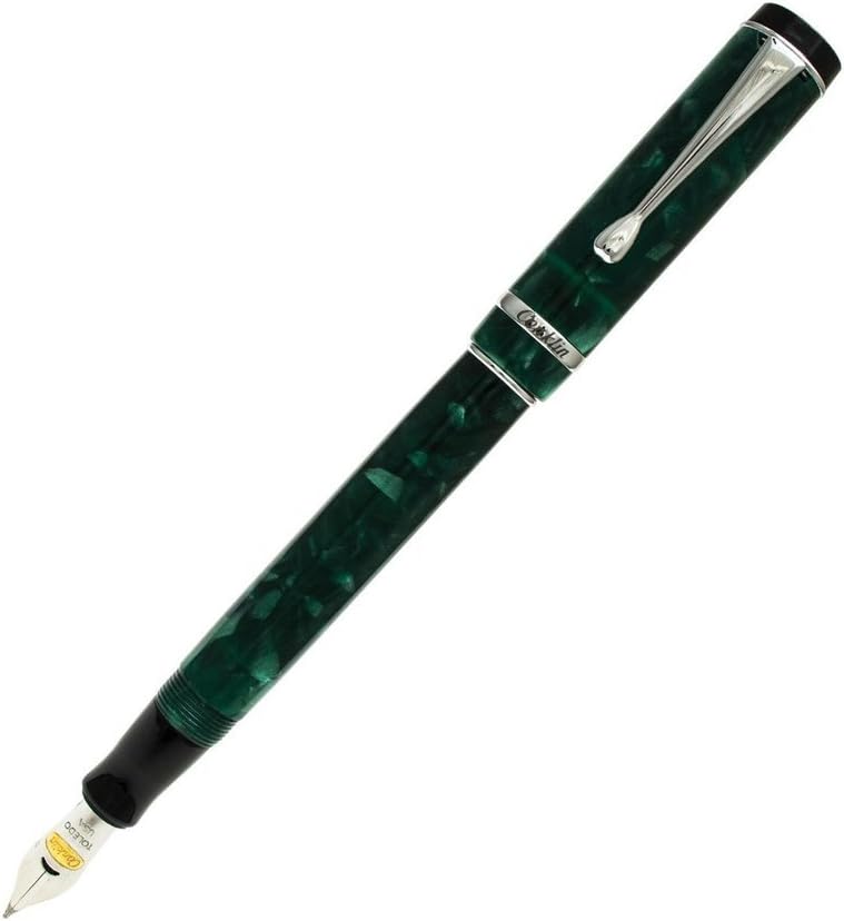 Conklin Duragraph Fountain Pen Forest Green - Stub Nib, Elegant Writing Tool for Calligraphy &