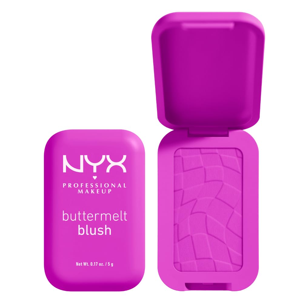 NYX PROFESSIONAL MAKEUP Buttermelt Powder Blush, Fade and Transfer-Resistant Blush, Up to 12HR Make