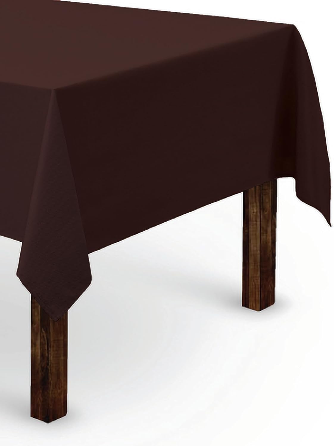 Gee Di Moda Rectangle Tablecloth - 60 x 84 Inch Chocolate Table Cloth for 5 Foot Rectangle Table