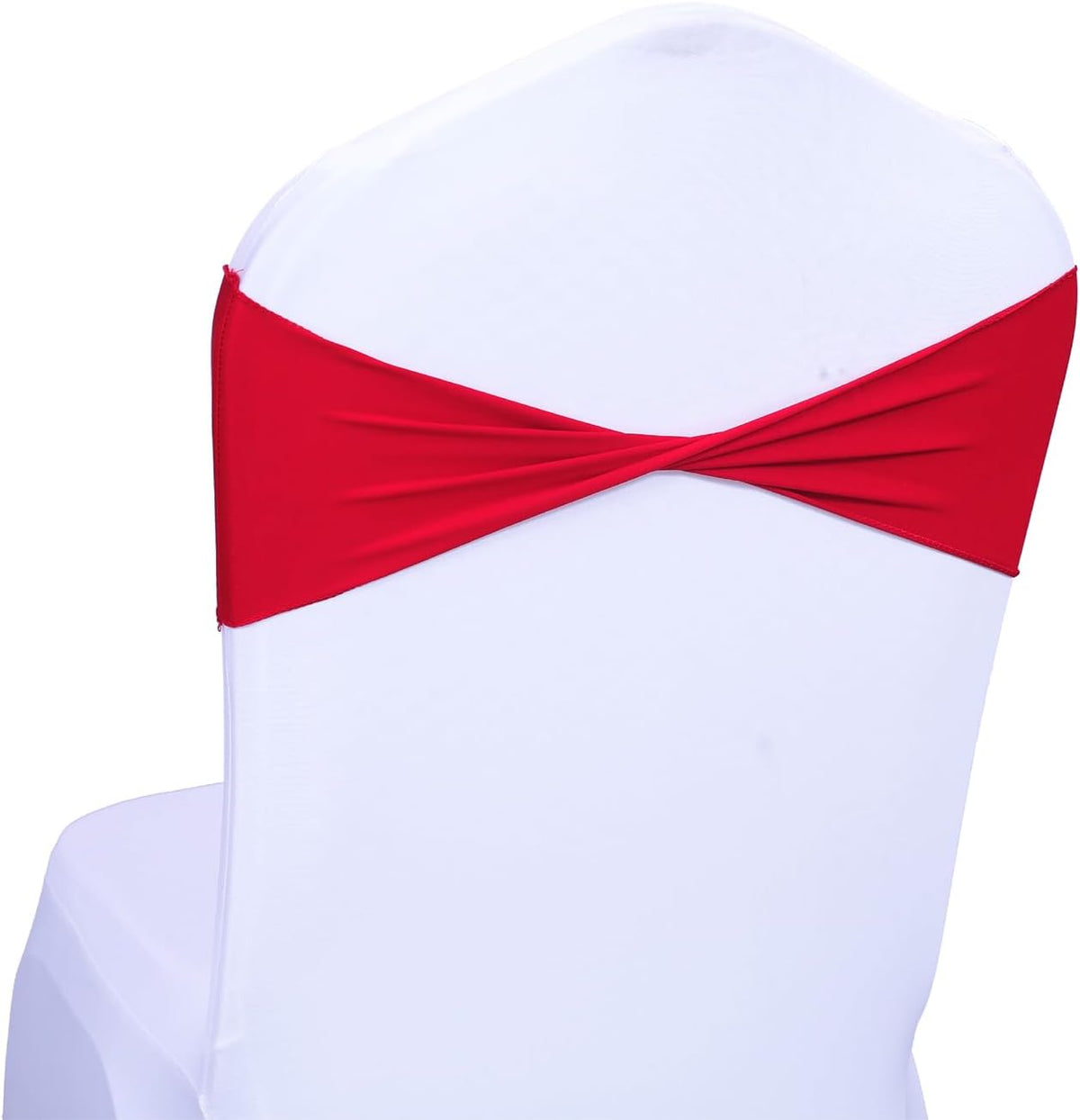 MDS Pack of 25 Spandex Chair Sashes Bows Elastic Stretch Dining Chair Bands Ties Without Slider
