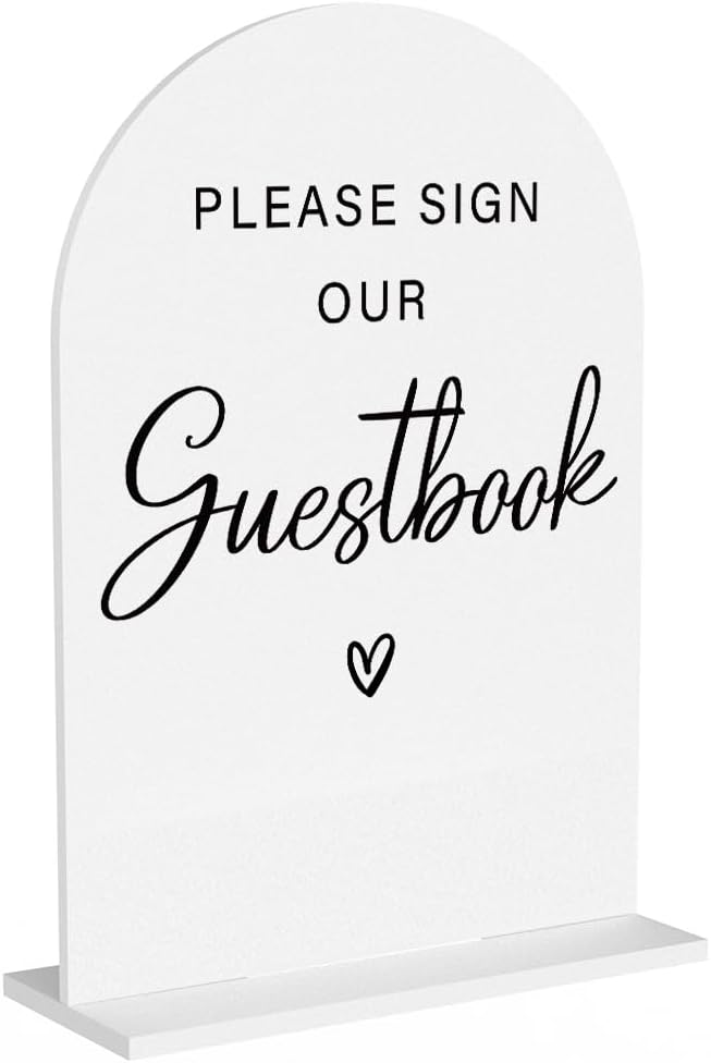 Acrylic Wedding Sign Please Sign Our Guestbook Wedding Signs for Ceremony Modern Calligraphy Arch