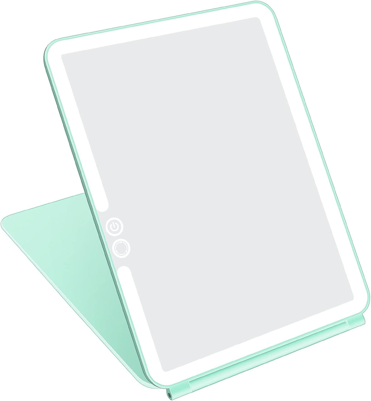 deweisn Folding Travel Mirror Lighted Makeup Mirror with 72 LEDs 3 Colors Light Modes, USB