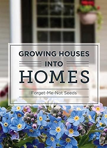 Bentley Seeds Growing Houses into Homes - Pre Filled Forget Me Not Garden Seed Packets - 25 Packed