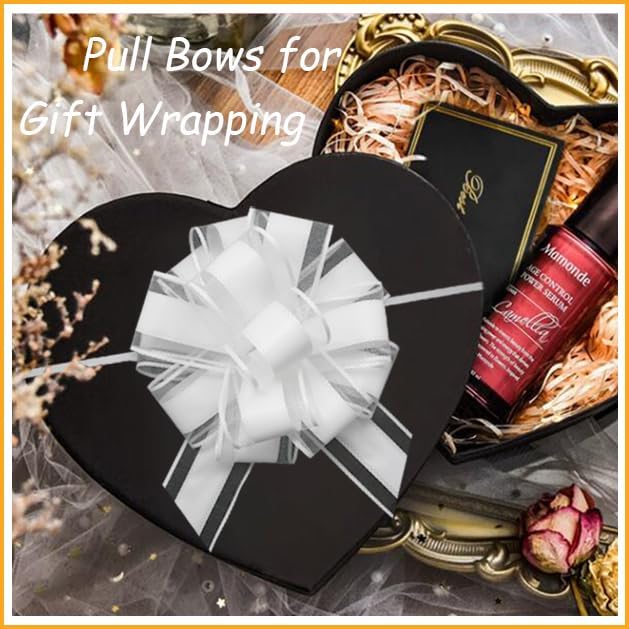 6 Pieces Large Pull Bows,6 inches,Bow for Gift Wrapping,Pull Bows for Christmas Party Birthday Gift