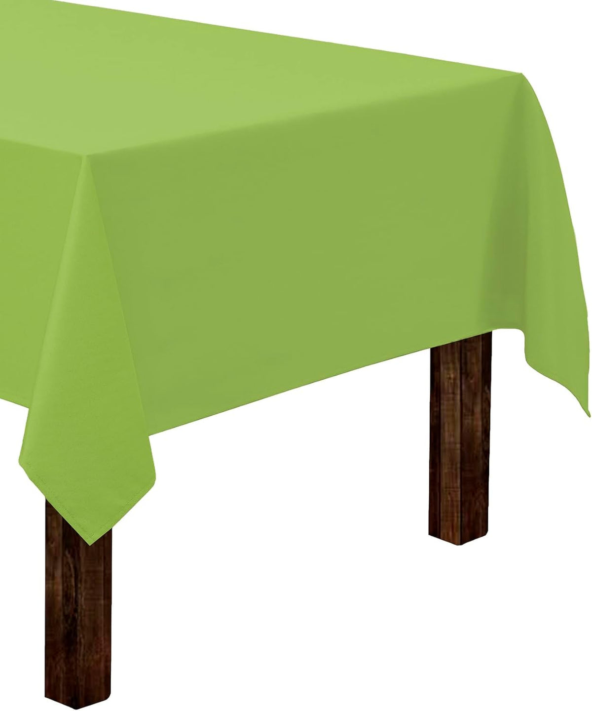 Gee Di Moda Rectangle Tablecloth - 60 x 102 Inch Apple Green Table Cloth for 6 Foot Rectangle Table