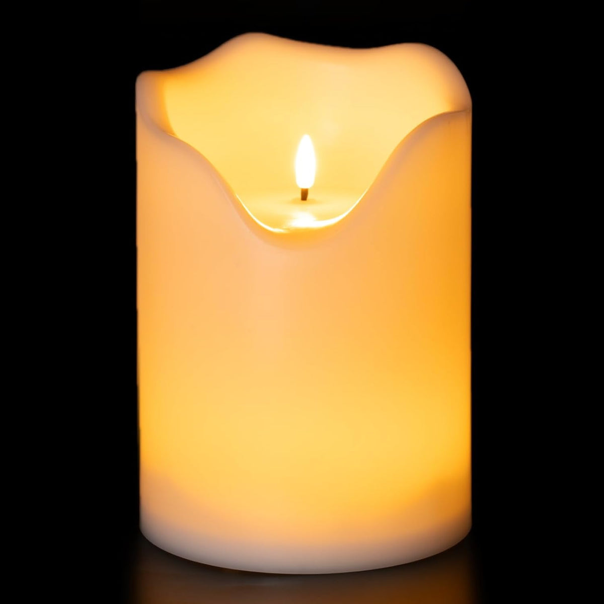 Homemory 6.3" x 8" Extra Large Outdoor Waterproof Candle with Auto 6-Hour Timer, Big Flameless