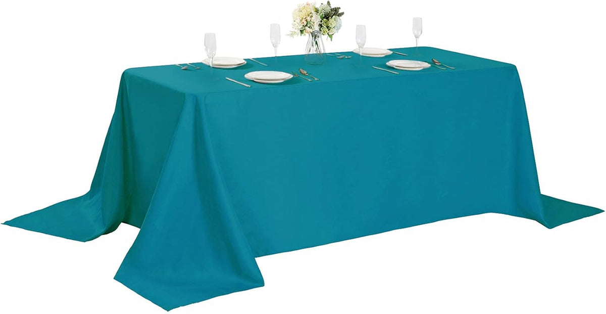 Rectangle Tablecloth 90x132 inch Washable Polyester Fabric Table Cloth for Wedding Party Dining