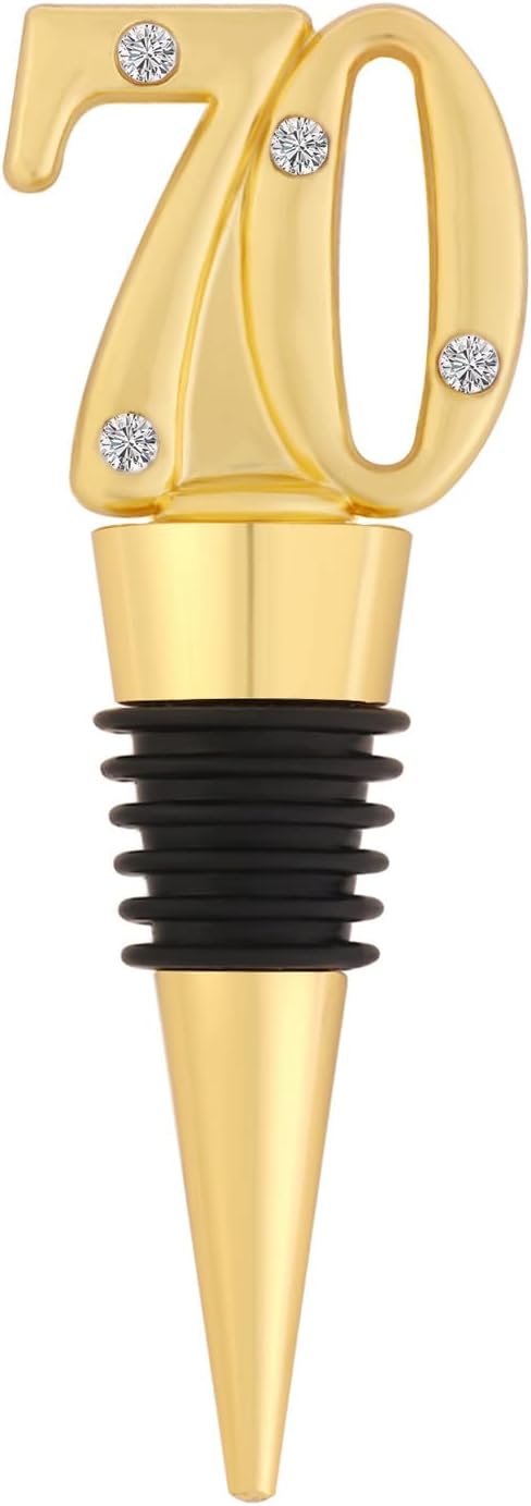24 Pack 70th Birthday Party Favors For Guests-70 Years Old Wine Bottle Stopper With Gift Box For
