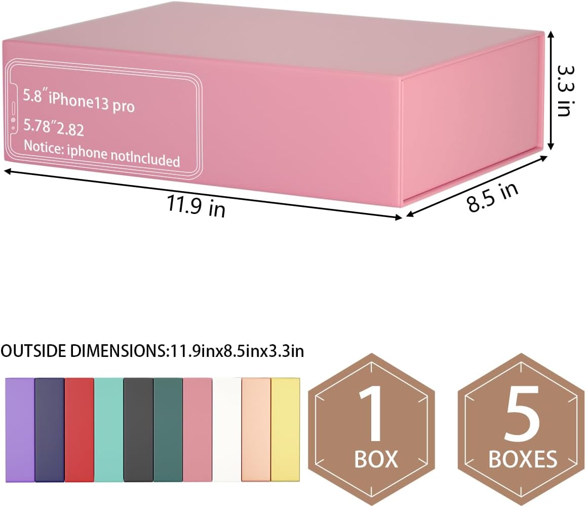 Gift Boxs 11.9" x 8.5" x 3.3" with Magnetic Closure Lid Gift Boxs for Presents,Bridesmaid Gifts