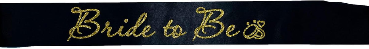 Black Bride to Be Sash for Bridal Shower Bachelorette Party Wedding Hen Party Decorations