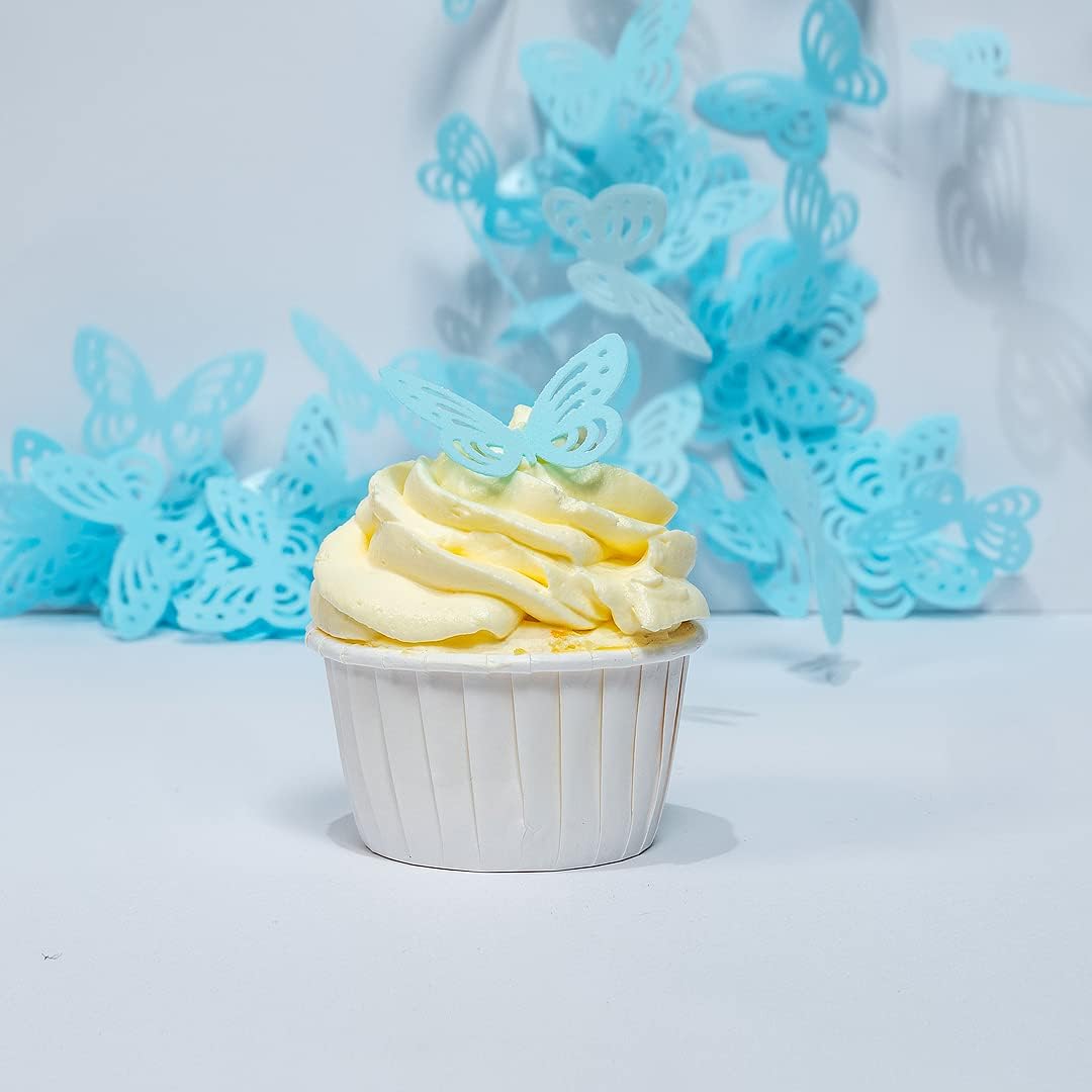 Edible Flowers Edible leaves &Edible butterflies Wafer Paper Cake Cupcake Toppers for Decorating