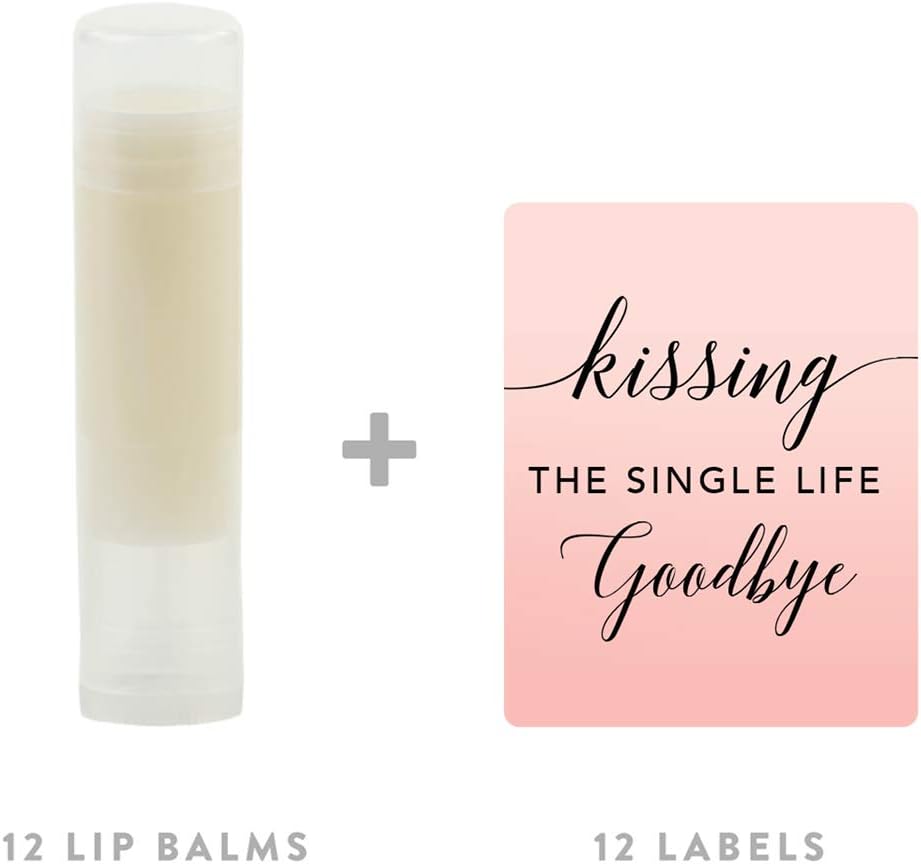 Andaz Press Blush Pink Rose Elegant Bridal Shower Engagement Party, Lip Balm Chapstick Favors