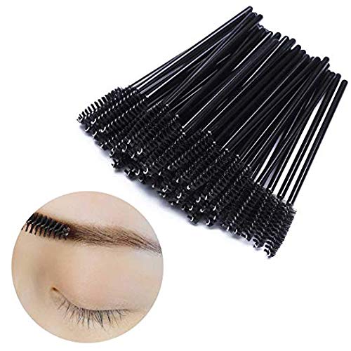 300 Disposable Spoolies Mascara Eyelash Wands Brush for Eyelash Extension Eyebrow and Makeup Color